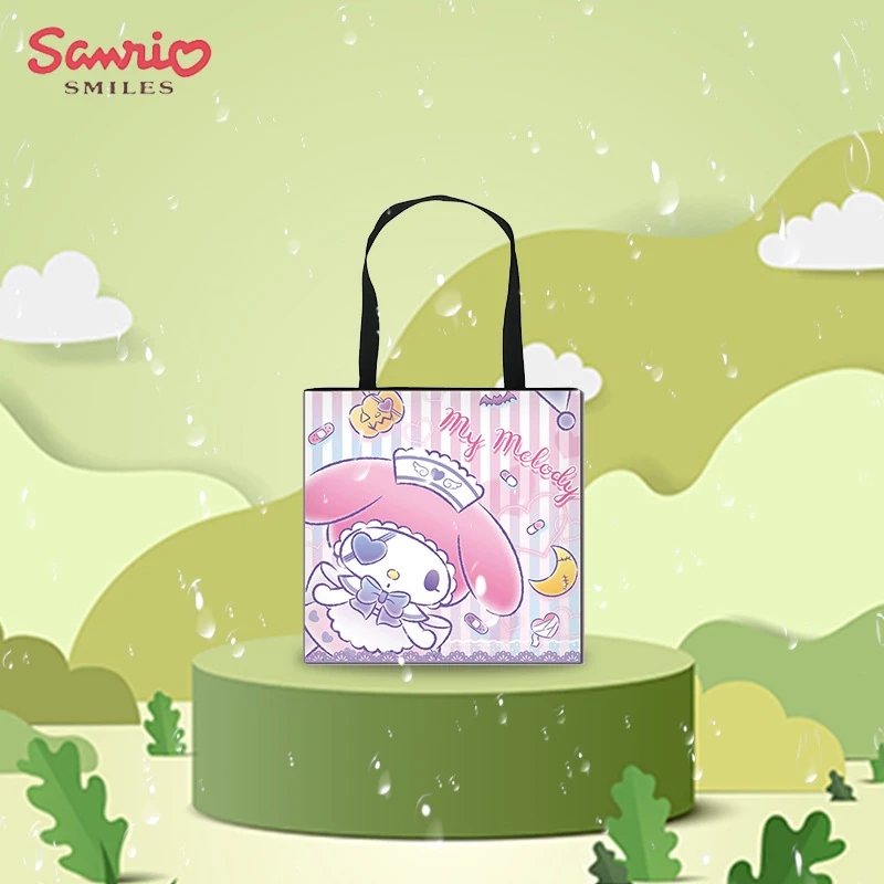 

Kawaii Sanrio Large Shopping Bag My Melody Anime Cute Shoulder Bag Portable Bundle Pocket Storage Bag Wholesale Toys for Girls