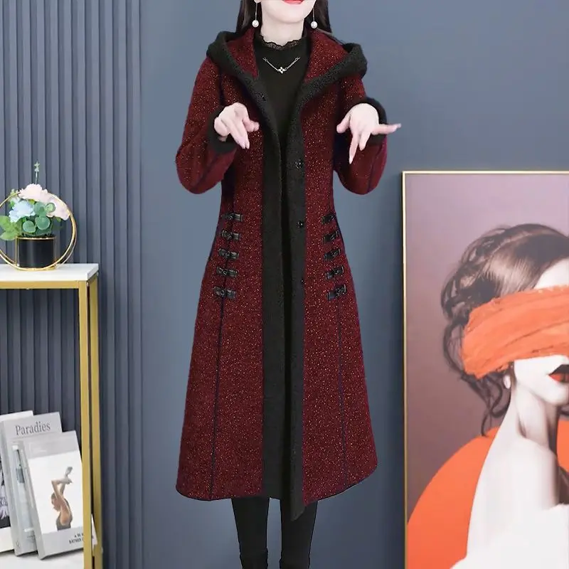 Classic Sle Velvet Padded Thickened Coat Female 2025 Spring &amp Fall New Arrival Fashionable Slish Classy Slimming O...