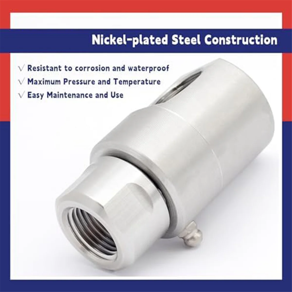 Поворотная катушка для шланга 1/2 дюйма сверхмощная стальная FXF 5024-Ni-AL с смазным