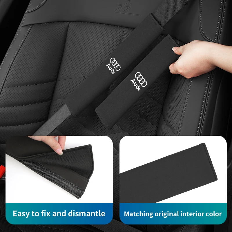 Наплечная Защита для автомобильного ремня безопасности чехол Pad Audi A1 A3 A4 A5 A6 A7 A8 Q2