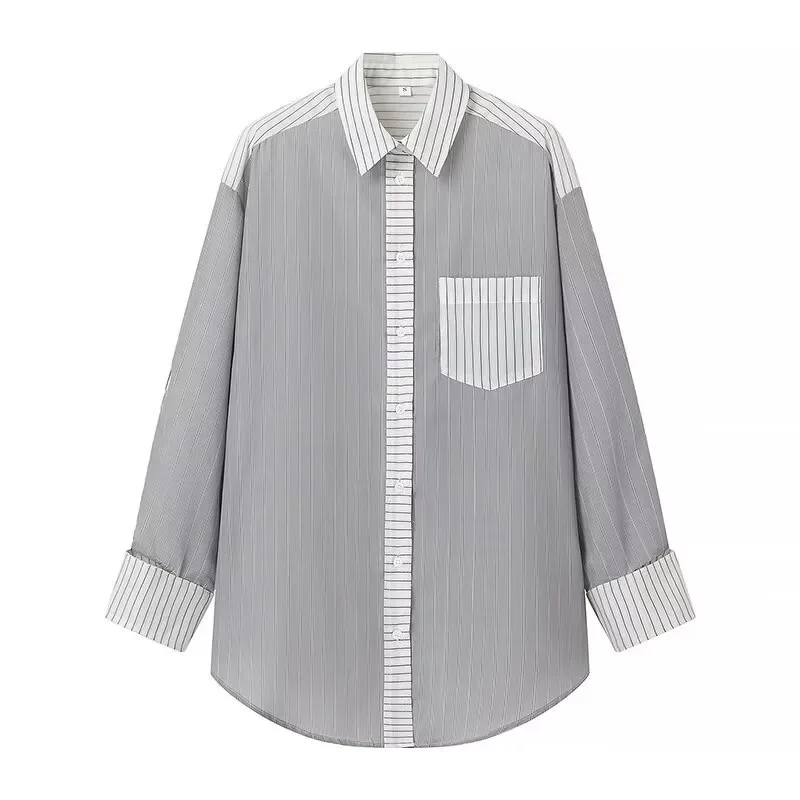 Новая весенняя женская рубашка в полоску модный европейский стиль оптовая