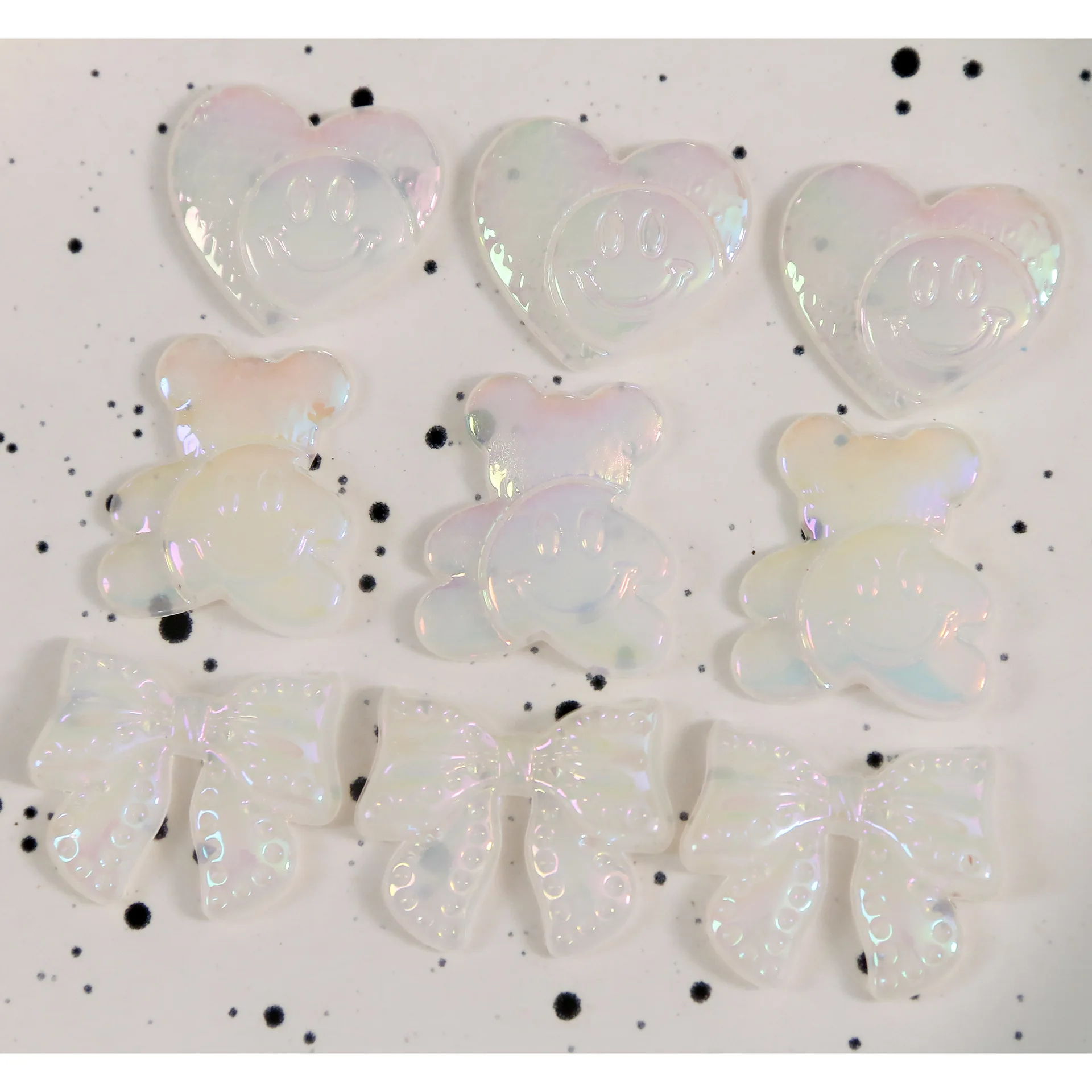 

Кавайный симпатичный постепенно меняющийся цвет, счастливое лицо, персиковый медведь, самодельный Кабошон из смолы с плоским основанием для рукоделия, аксессуары для изготовления ювелирных изделий, 5 шт.