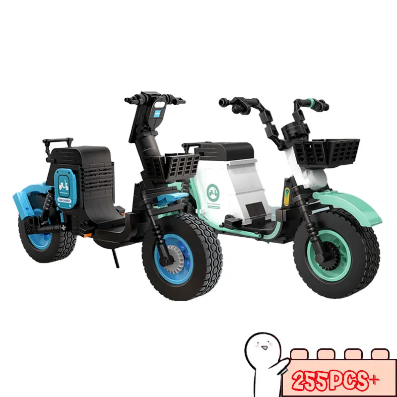 

New 255PCS+ City Bicycle Bike Micro Size MINI Building Blocks Children Birthday Gifts MOC Model Bricks Toys DIY Motorcycle Car