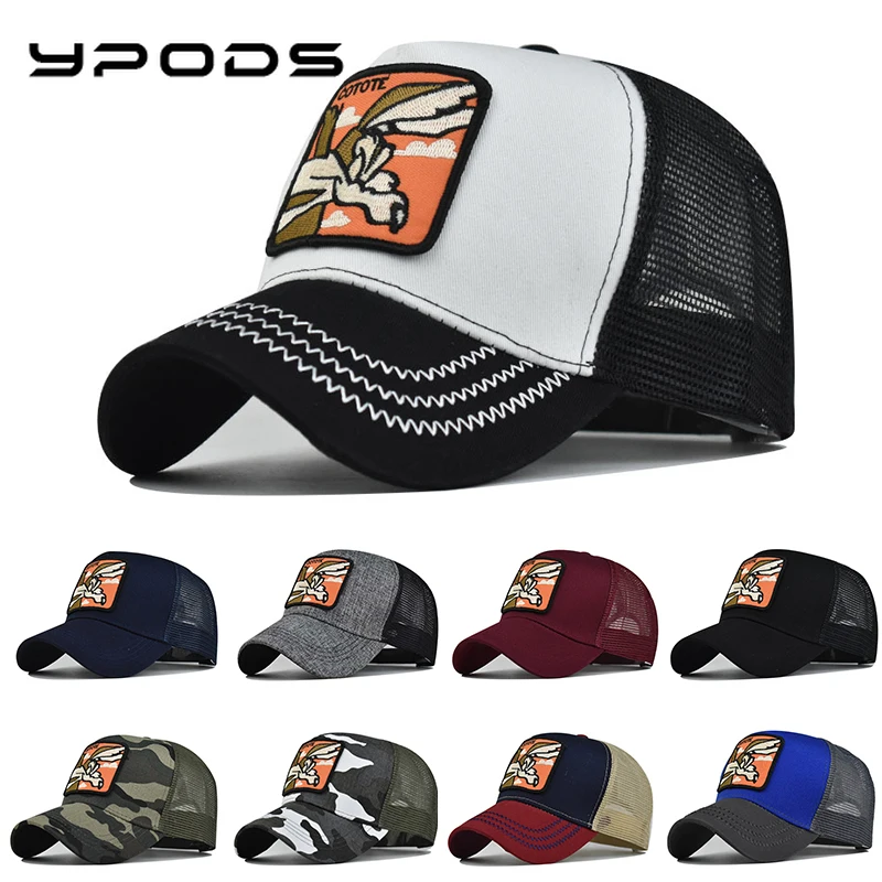 

Mesh Baseball Cap Seto Rabbit Animal Embroidered Hat Unisex Outdoor Hip Hop Hats Breathable Snapback Trucker Gorras Chapeau