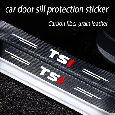 Углеродная наклейка на порог для Volkswagen VW TSI TDI APR Polo 5 6 Bora Jetta Passat B5 Golf 7 MK5 Beetle 3B Tiguan