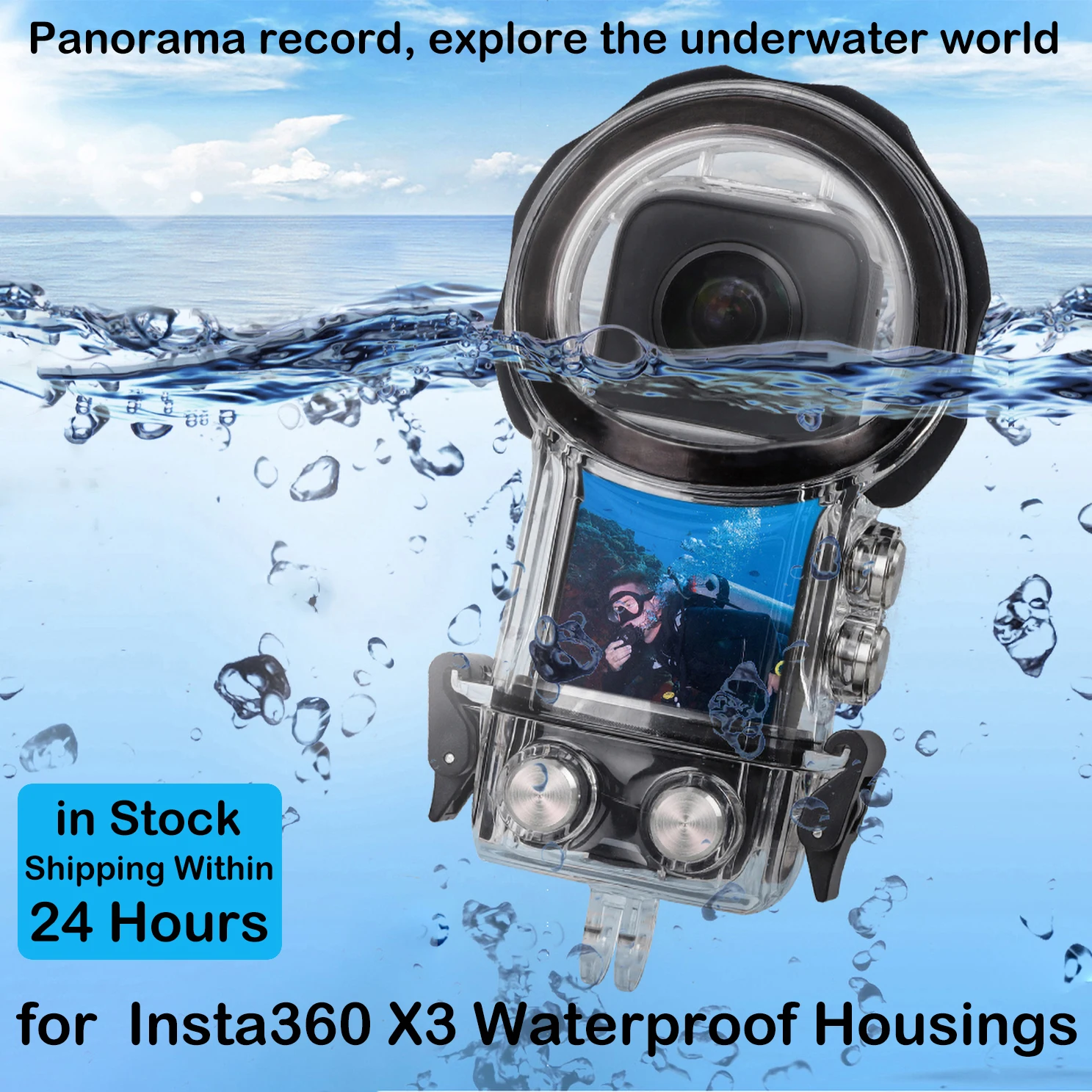 New for Insta360 X3 360° Video Camera 40m Waterproof Housings Sealing Submersible Shell Protect Action Camera Accessory in Stock