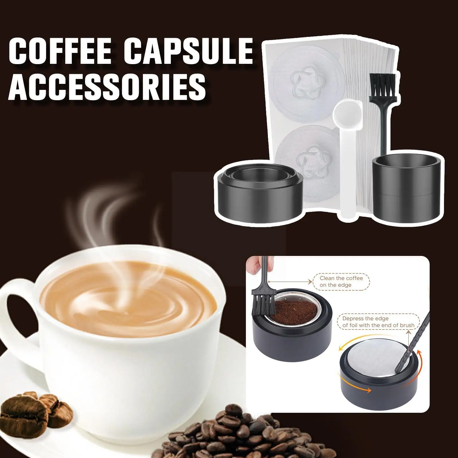 

New Reusable Coffee Capsule Holder For Original Nespresso Vertuo 100pcs Foils Lid Refill Kits For Vertuoline Maker N1C0