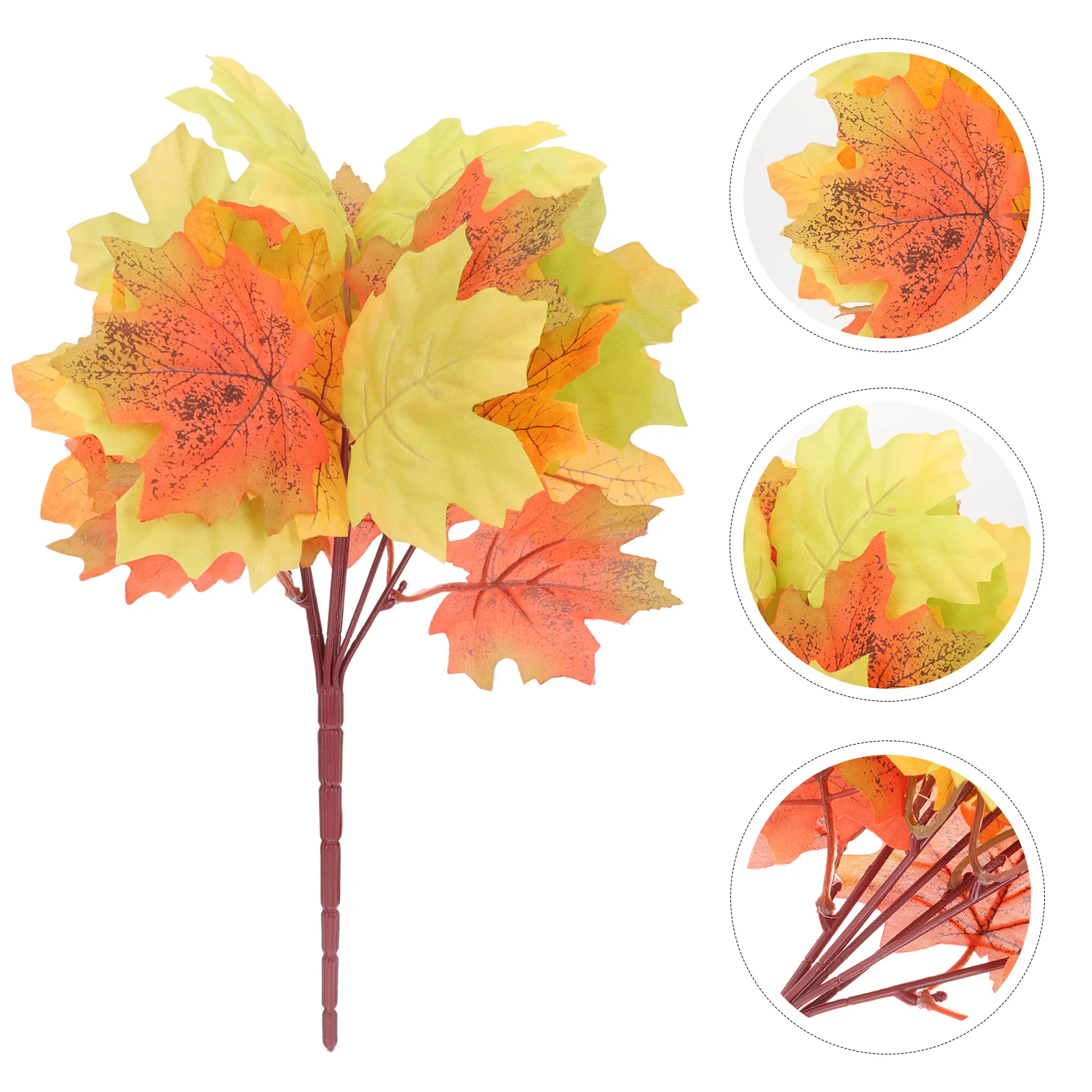 

Leaf Maple Leaves Fake Branch Stem Fall Autumn Stems Branches Thanksgiving Vase Artificial Pick Floral Faux Filler Harvest