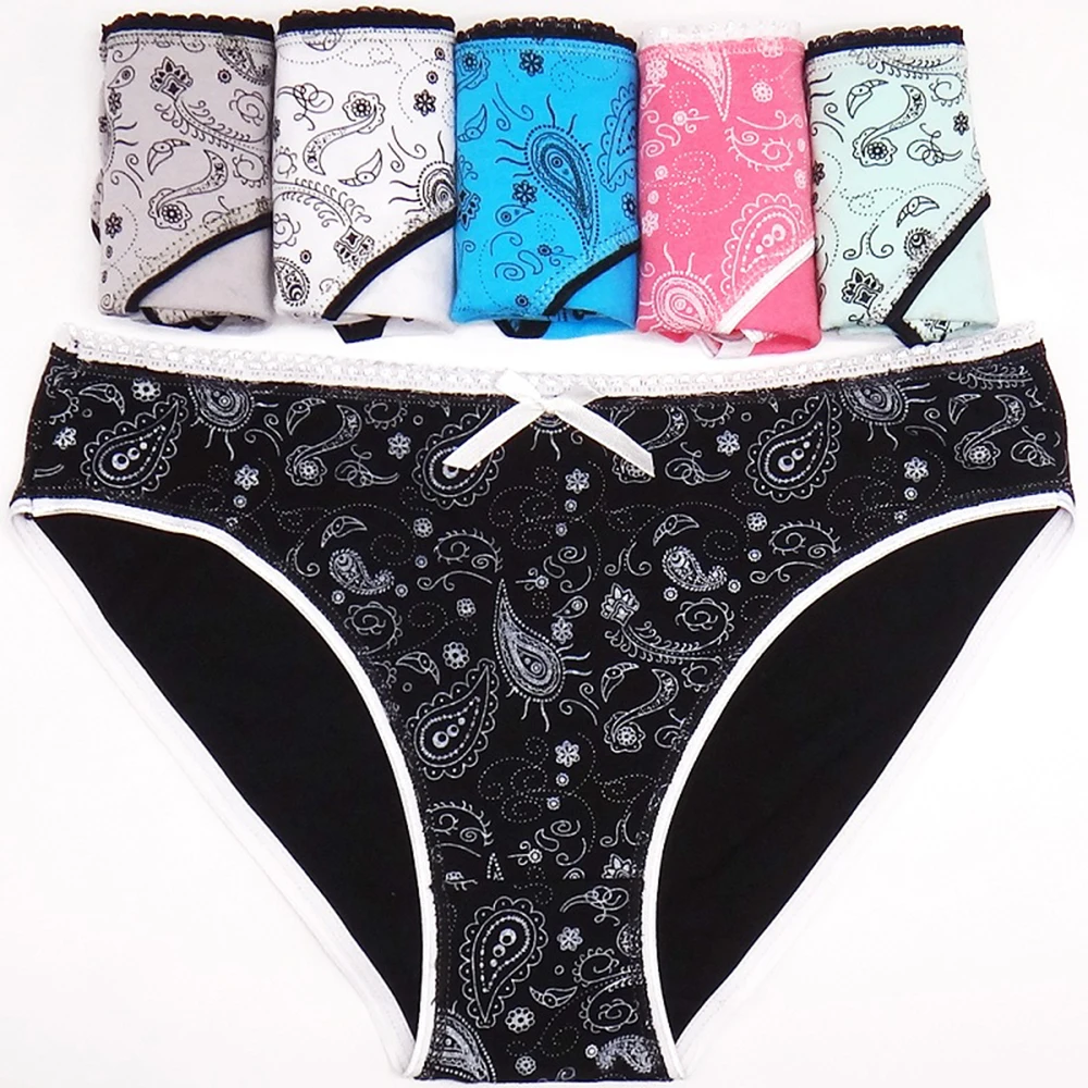 

6 PCS/Pack Cotton Panties For Women Sexy Female Underpants Comfortable Print Cute Underwear Briefs Pantys Lingerie Culottes