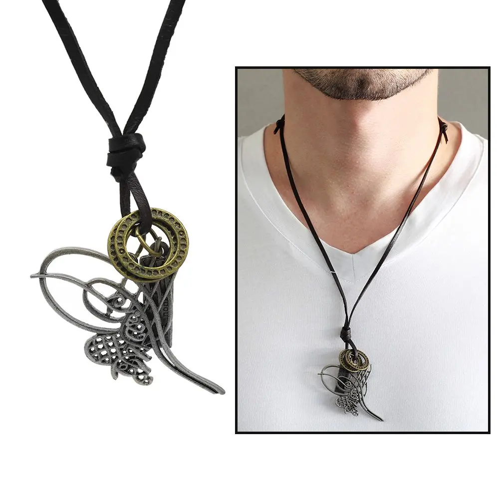 

Дизайн Nipora Tugra, регулируемая веревочная цепь, латунное мужское ожерелье