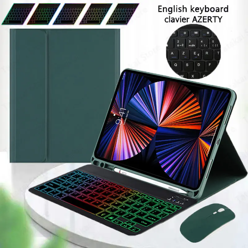 

Clavier Azerty for Coque iPad 10 Generation 2022 Rainbow Backlit AZERTY Keyboard for iPad 10th generation Case 10 9'' Coque