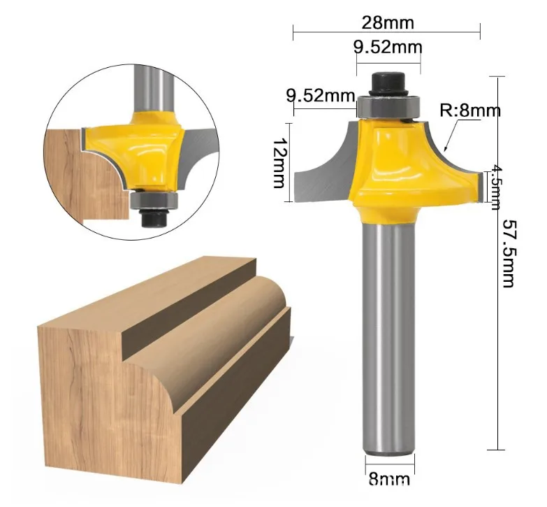 

Фреза из сплава вольфрама и кобальта 8мм