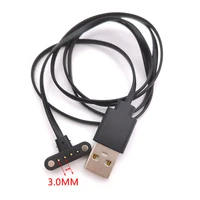 2 piece 4 pin magnetic charging cable usb charge power data transfer 3 0mm space grid pogo pin 4 pins t shape dm98 smart watch