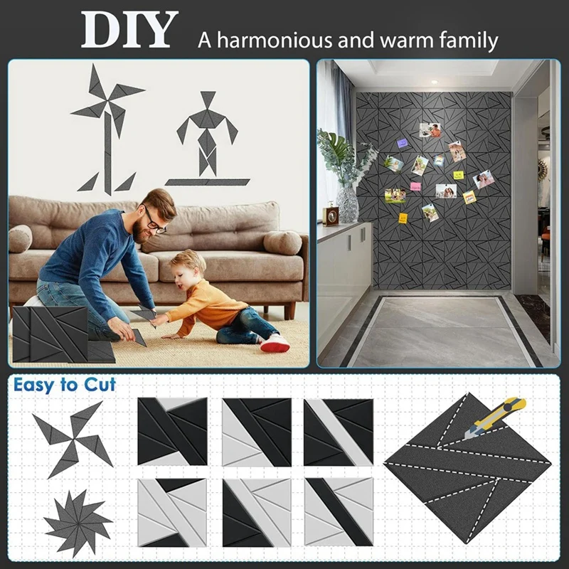 8 шт./упаковка самоклеящиеся вспененные панели 12 х12х0 47 дюймов