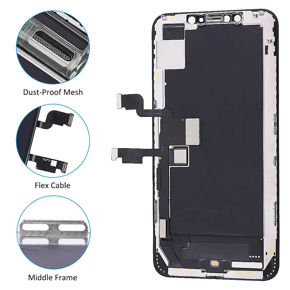 AAA+++ LCD Screen For iPhone 11 12 Pro XR XS X MAX Display With 3D Touch Screen Digitzer assembly 100% Test Good+No Dead Pixel enlarge