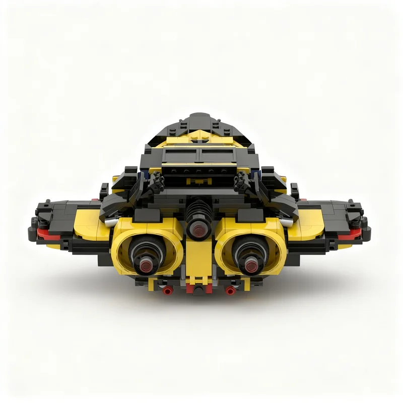 Фото 738 деталей MOC Blacktron Chaser: Космическая модель, конструктор, игрушка для сборки, рождественский подарок, творческая идея, развивающая игра, DIY №3