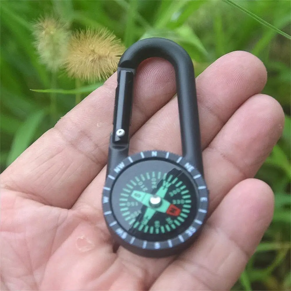 

Mountaineering Buckle Practical Split Ring Thermometer Mini 30 G Carabiner Outdoor Supplies Waist Buckle Compass Durable