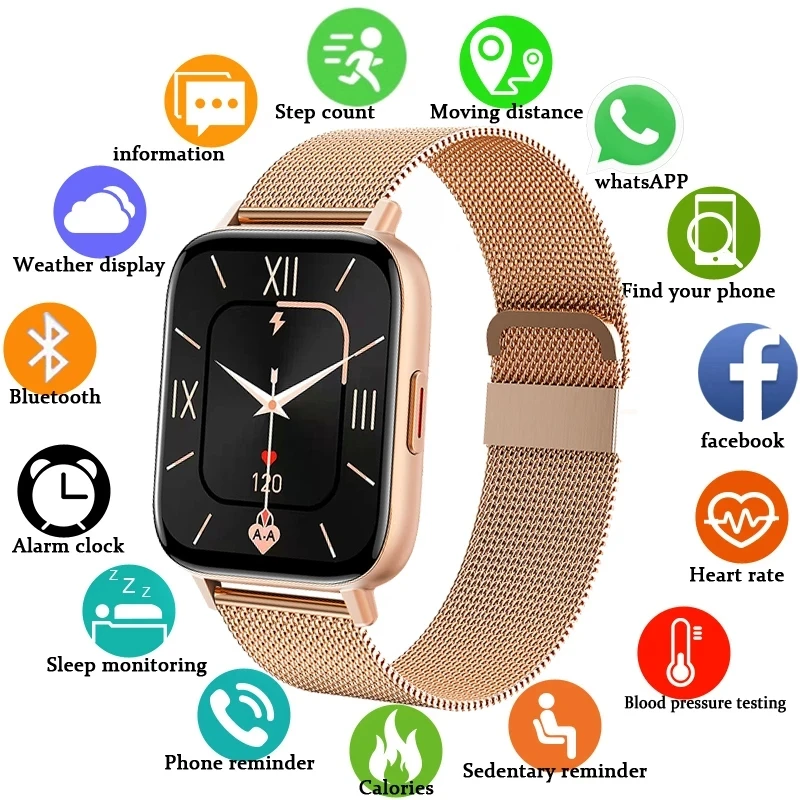 

FOXBOX 2022 Bluetooth Answering Call Making Calls Reminding Heart Rate Testing And Other New Fashion Smart Watches + Watch Box