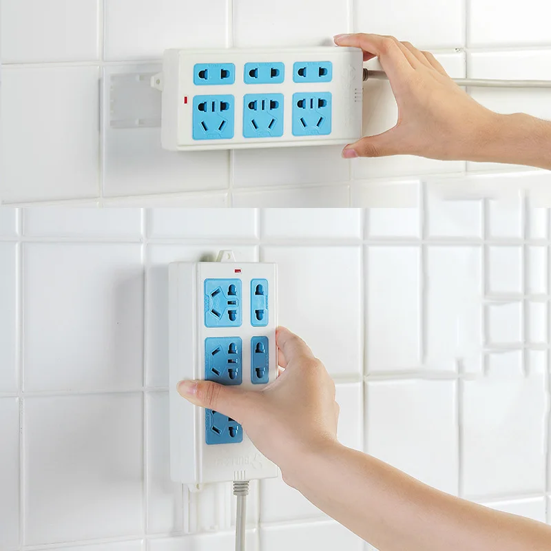 

Row plug holder wall mounted storage traceless insertion row hole free patch panel socket wall mounted paste type