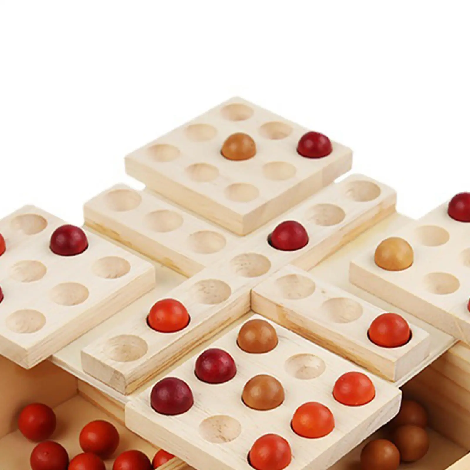 

Wood Rotate Gobang Parenting Puzzle Board Game with Beads Travel Interactive Gobang Chess Puzzle Game for Game Gift Party Favors