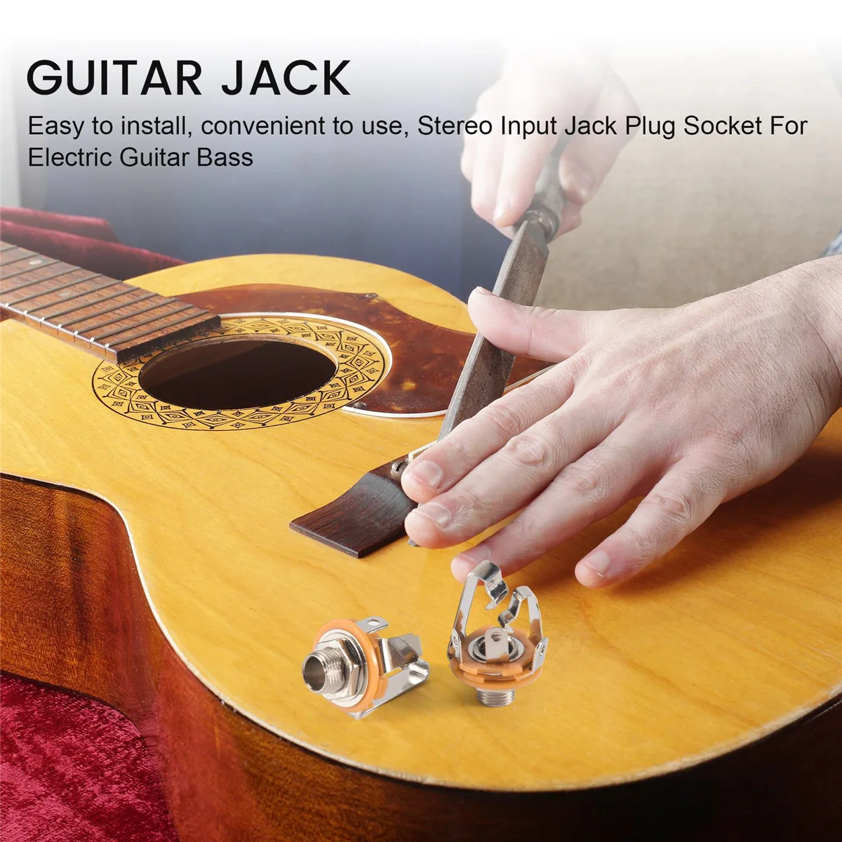 2 шт. 3 5-дюймовый 1/4 мм стерео входной разъем для электрической гитары бас