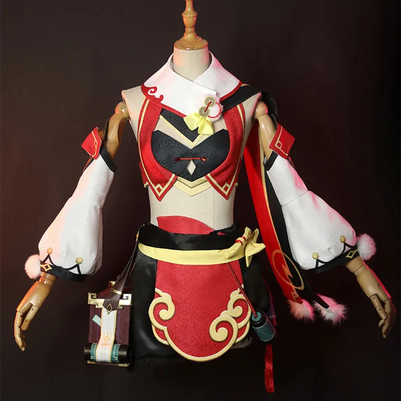 

Костюм для косплея Yanfei из популярной игры, костюм для косплея костум дампак геншин пакаянь Фэй кетидакхахана биджаксана для женщин на Хэлло...