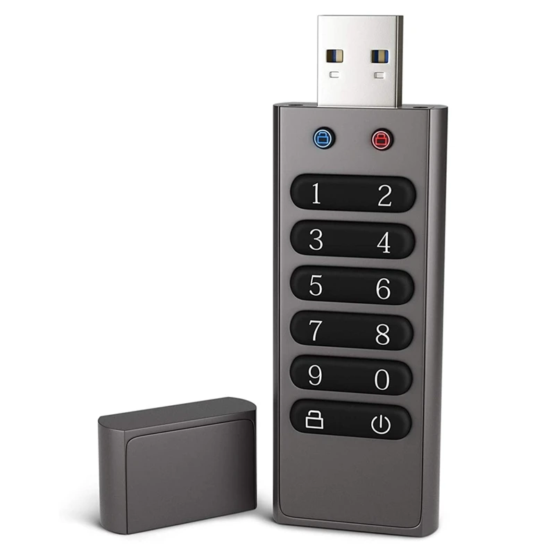 

Secure USB Drive, Volkcam 32GB Encrypted USB Flash Drive Hardware Password Memory Stick With Keypad U Disk Flash