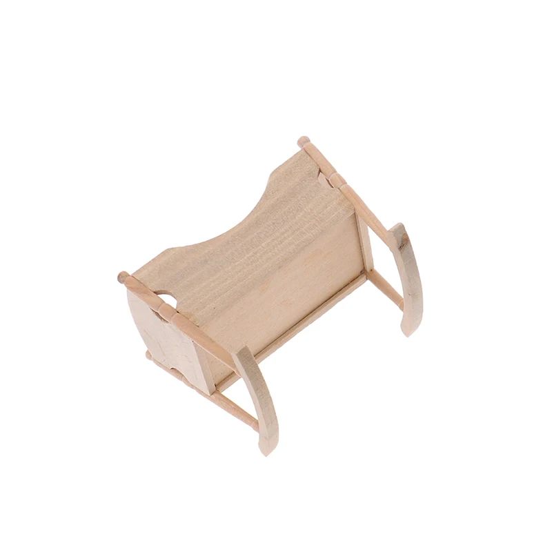 1:12 Миниатюрный Кукольный домик мебель деревянная детская кровать детские