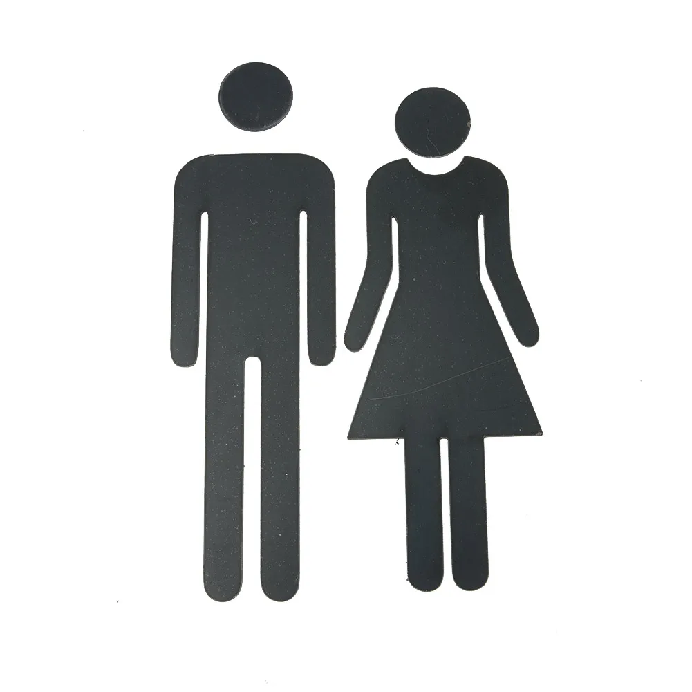 

Toilet Sticker MEN & WOMEN Door Sign Indicator Plaque W/ Adhesive For Office Shopping Mall Restroom Bathroom Decoration