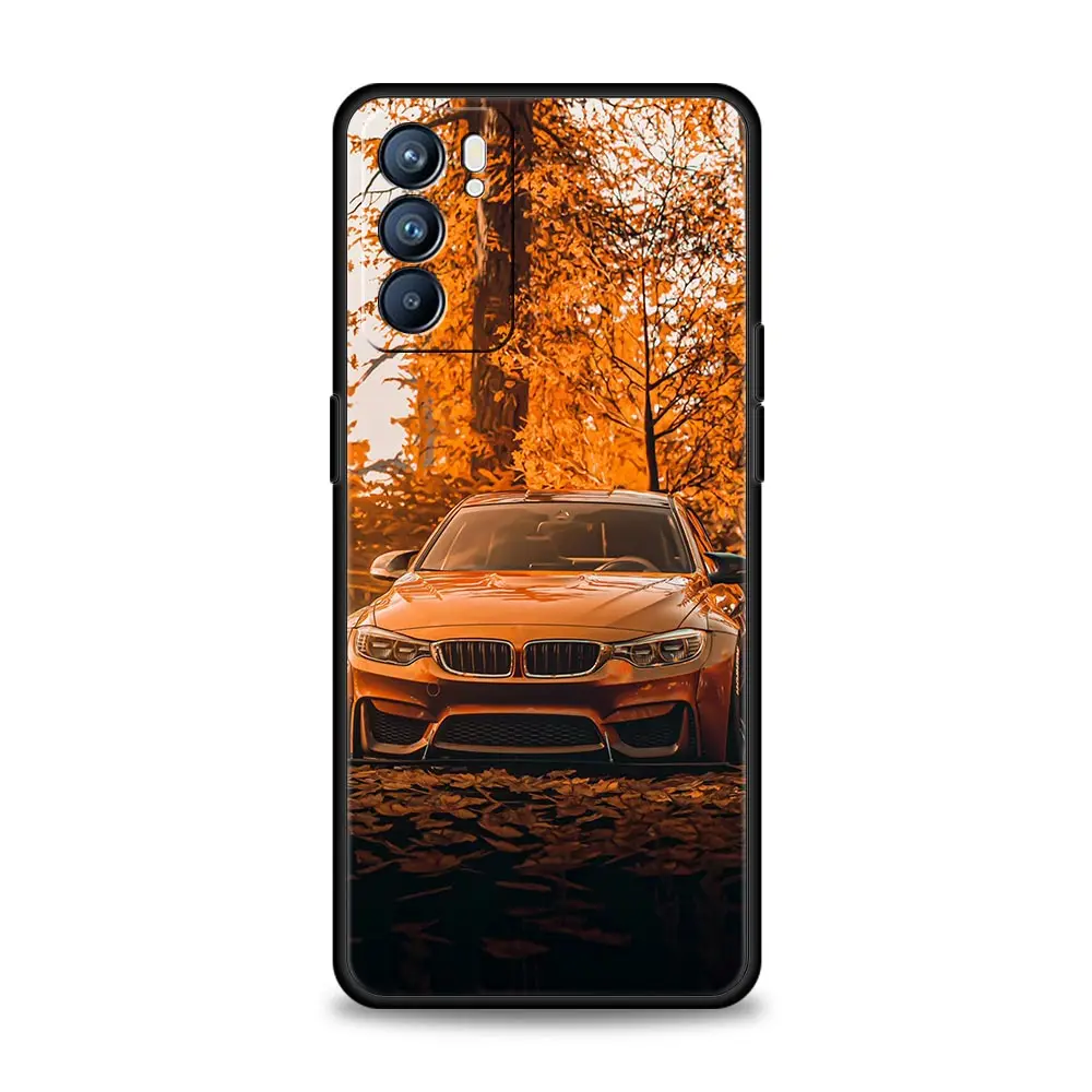 Blue Red Sport Car Line Phone Case For Oppo Find X5 Pro Reno7 SE Reno6 A54 5G A53 A52 A9 2020 A95 A16 A76 A74 A12 Cover