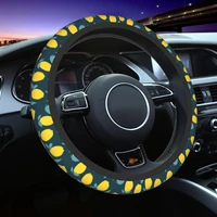 37 38 car steering wheel cover lemon fruit universal braid on the steering wheel cover car styling fashion car accessories