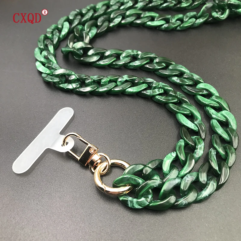 

Colorful portable acrylic phone chain accessories, outdoor gifts, 120Cm diagonal design, anti loss phone neck strap