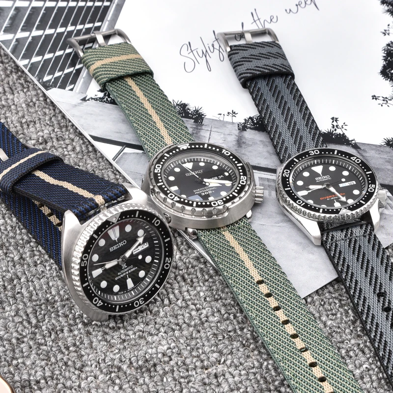 Nylon Strap 20mm 22mm 24mm Stainless Steel Buckle Fast Release Men Replacement Bracelet Wrist Band Watch Accessories