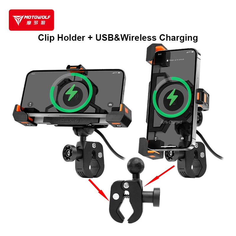 Держатель для телефона на мотоцикле, USB-зарядка, противоударный, стабильный, регулируемый, быстроразъемный замок для Honda cfmoto