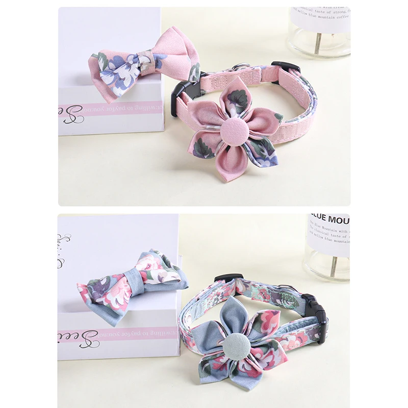 Удобное кольцо на шею для домашних животных кошек и собак с цветочным ошейником