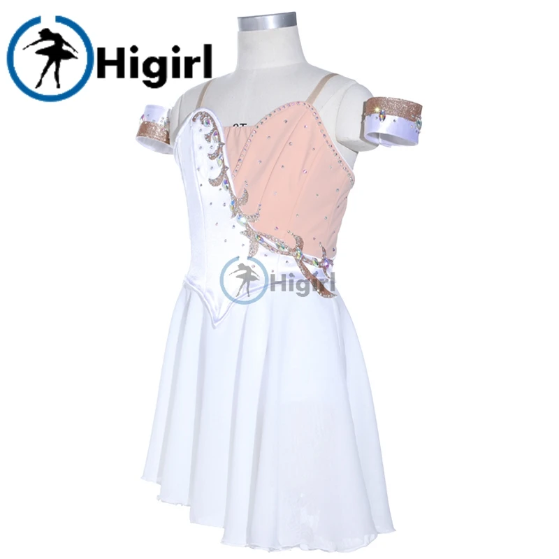 Классическое танцевальное сценическое платье белое профессиональное балетное