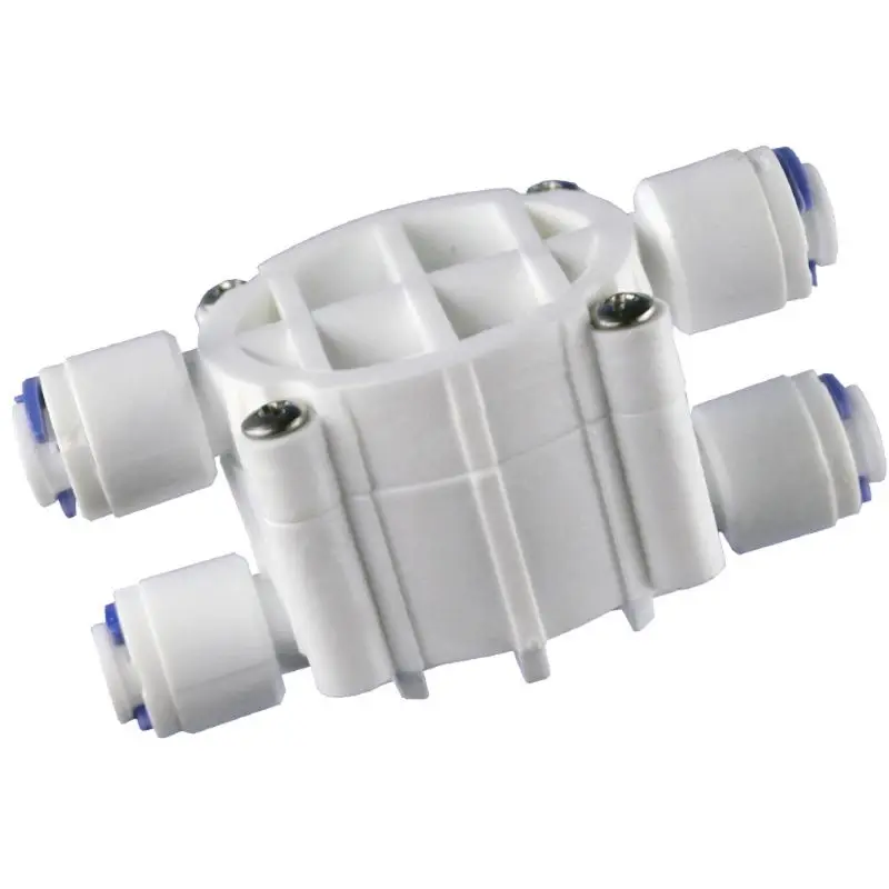 

2023 New Reverse Osmosis RO Feed Plastic 4 Way for VALVE 1/4" Hose Quick Coupling Male 4 Way Faucet Water Purifier Tap