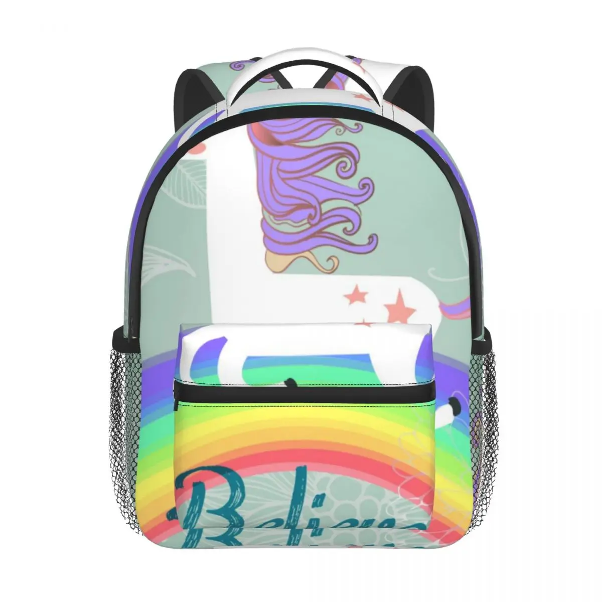 2022 Children Backpack Toddler Kids School Bag Cute Unicorn With Rainbow Kindergarten Bag for Girl Boys