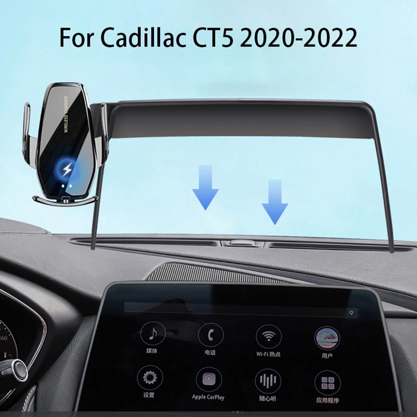 

Женский кронштейн для Cadillac CT5 2020-2022, с мультяшным оленем, 20 Вт, беспроводная зарядная панель, базовая поддержка