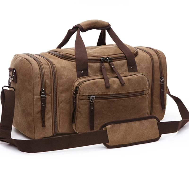 

Hand Travel Bag Travel Bag Outdoor Weekend Large Shoulder Bags Canvas Men Bags Capacity Luggage Bags Duffel Multifunction Duffle