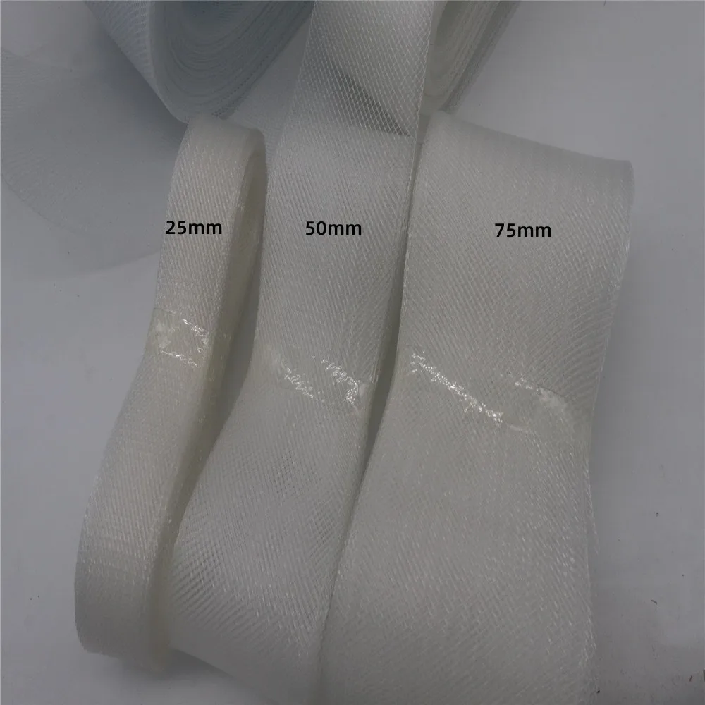 Плоская плоская жесткая коса из полиэстера 25/50/75 мм