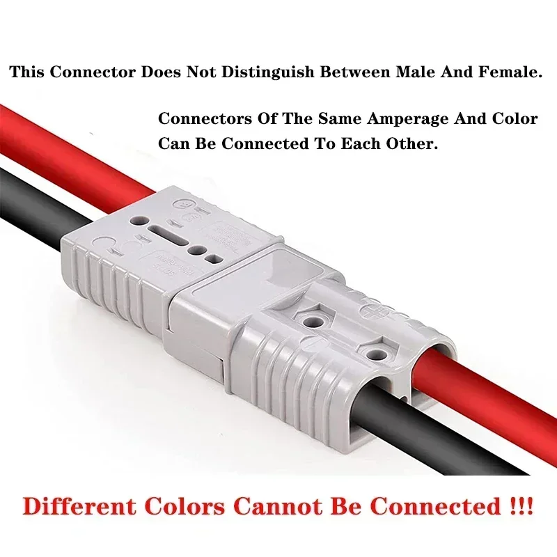 Фото Вилки 120 А с термостойким гибким силиконовым кабелем 6AWG 2AWG для зарядки аккумулятора вилочного погрузчика №3