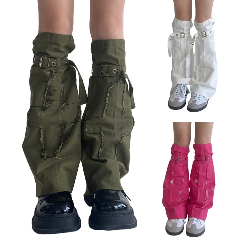 

Women's Lolitas Leg Warmers Denims Ankle Heaps Socks Baggy Loose Leg Covers