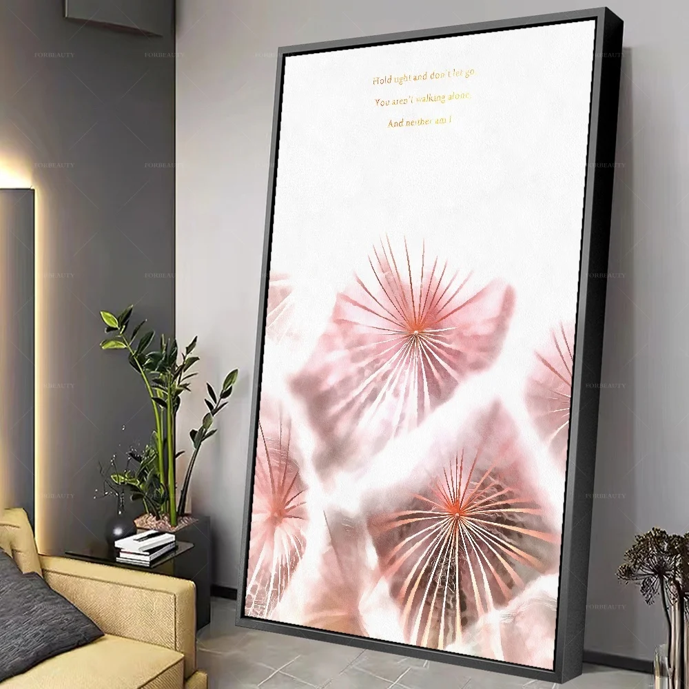 

Forbeauty абстрактная картина с розовыми цветами, распылитель, холст, живопись, водонепроницаемая и Настенная картина, картина маслом для декора отеля