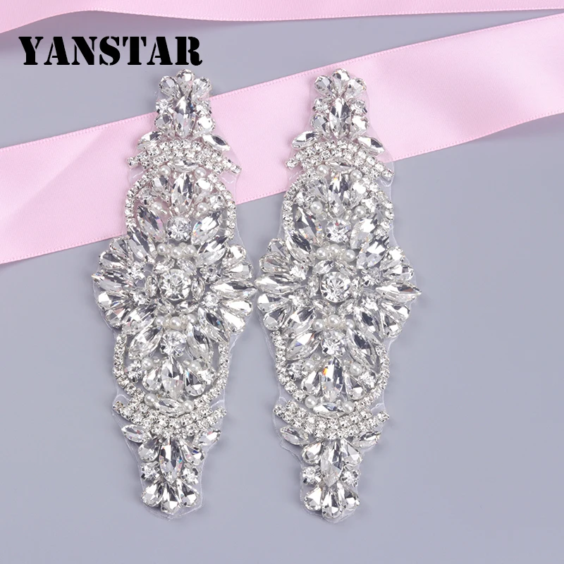 YANSTAR(5 шт.) оптовая продажа свадебный пояс стразы аппликации протеиновые бусины