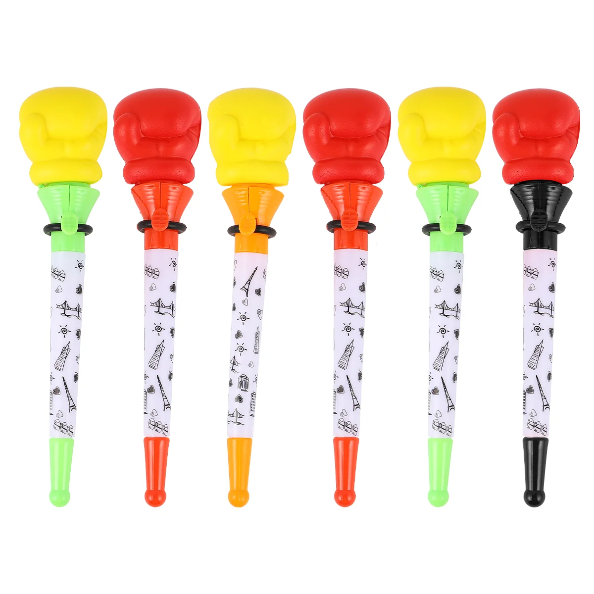 

6pcs Creative Signing Pen Portable Office Pen Fist Design Ballpoint Pens