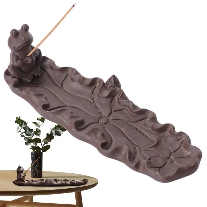 

Frog Incense Stick Holde Portable Incense Censer Stick Holder Burner Stand Incense Holde Multifunction Teahouse Accessory