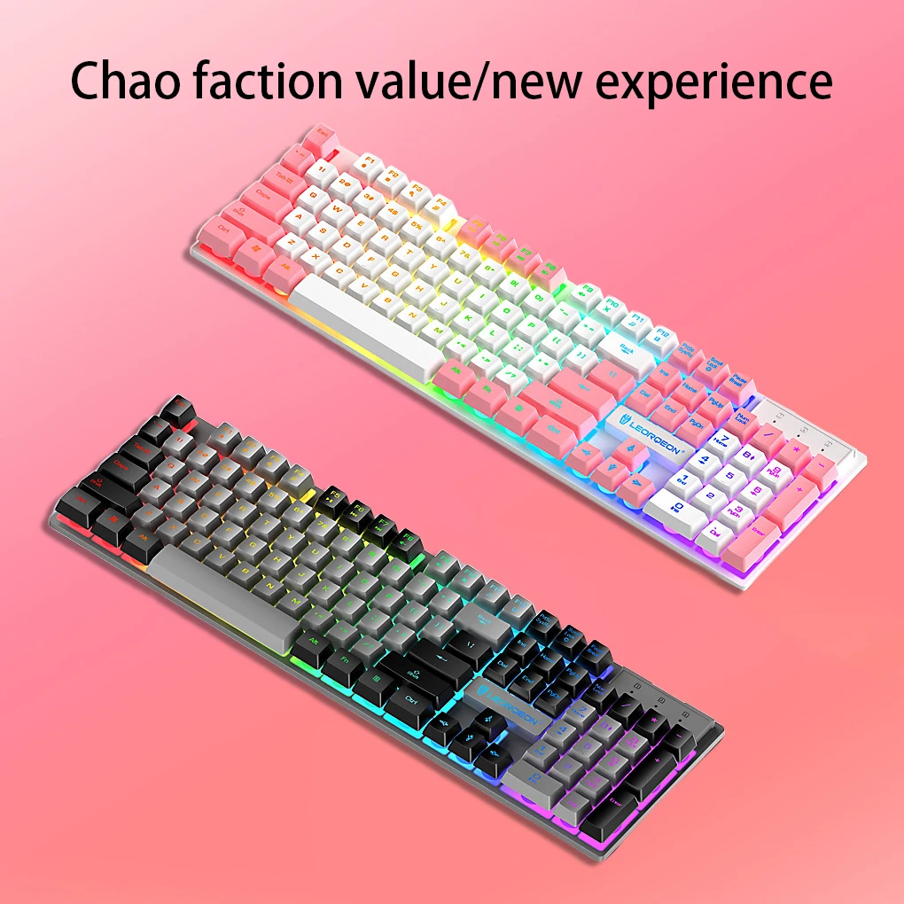 

Разноцветная подходящая USB клавиатура клавиатуры с подсветкой клавиатуры свободного набора клавиатуры с поддержкой клавиатуры ПК ноутбук...