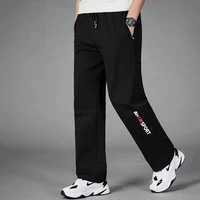 men cotton running pants joggers sweatpant streetwear elastic spring trousers loose homewear fitness breathable sportswear l 5xl