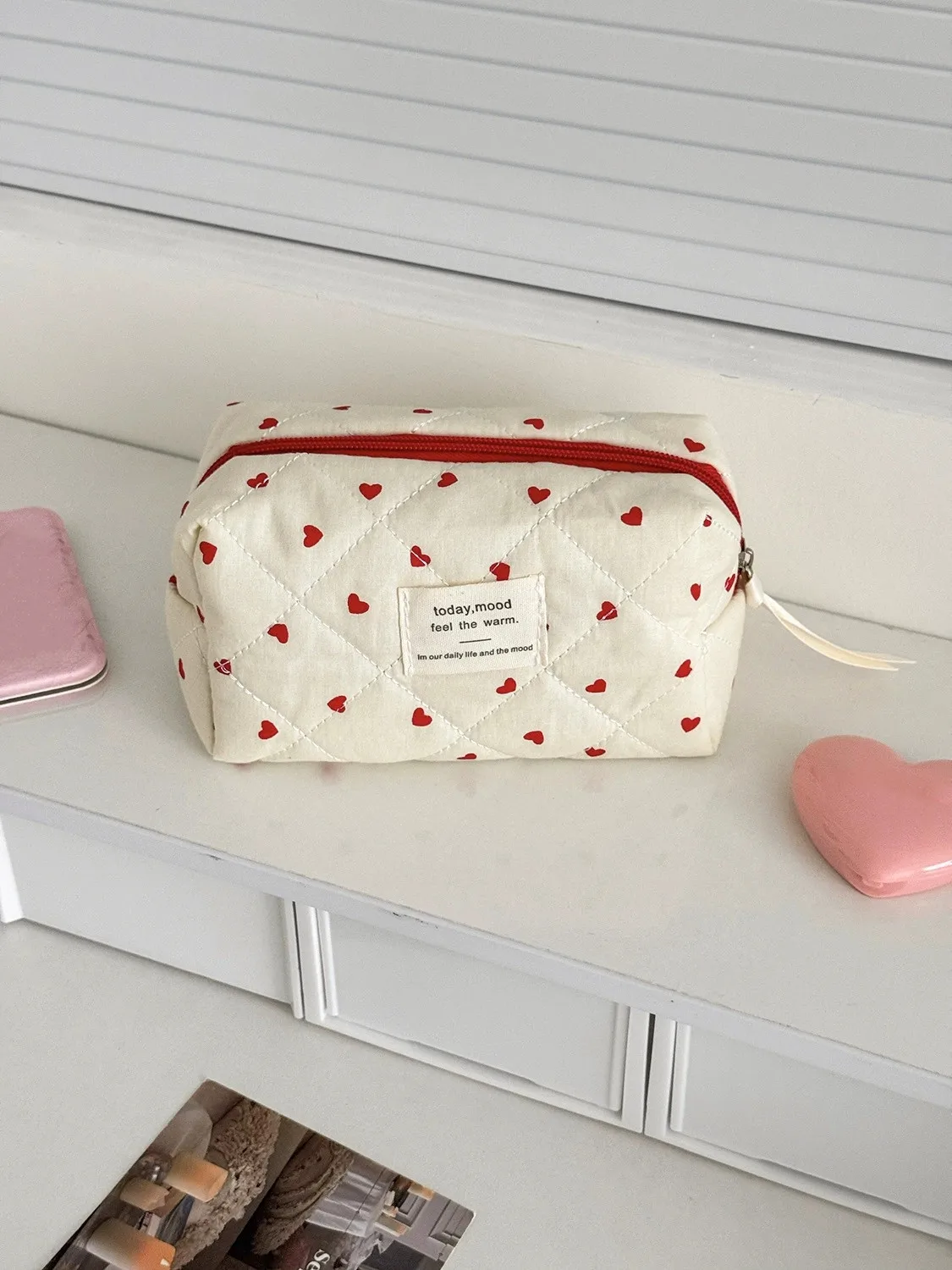 

Вельветовый пенал с цветочным принтом